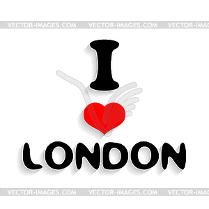 I love london - vector clipart