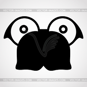 Dog with glasses - vector image