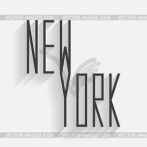 Word new york.v - vector image