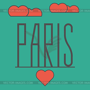 Word paris - vector image