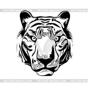 Head of Tiger - vector clip art