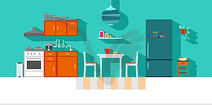 Small Kitchen - vector image