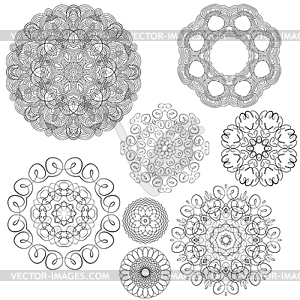 Set of Vintage backgrounds, Guilloche ornamental - vector clipart