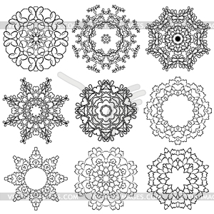 Set of Vintage backgrounds, Guilloche ornamental - vector clip art