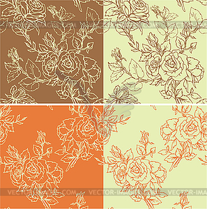Set of seamless backgrounds - Floral Seamless - vector EPS clipart