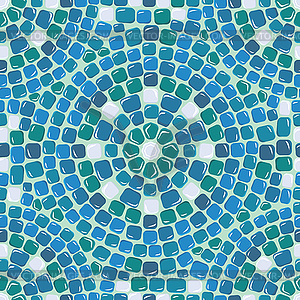 Seamless mosaic pattern - Blue ceramic tile - - vector clipart / vector image