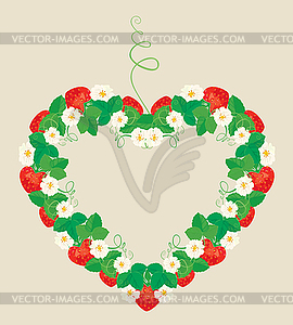 Frame is made of heart shape, ornament with - vector clipart