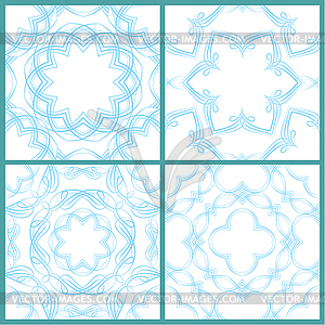 Set of seamless patterns - Guilloche ornamental - vector clipart