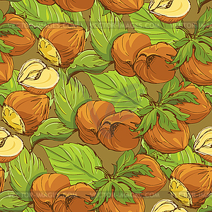 Seamless pattern with highly detailed handdrawn - vector clipart