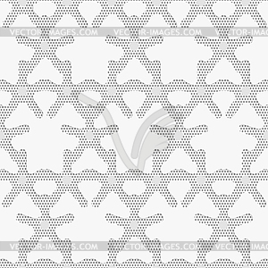 Blue 3d shapes on textured white and black dots - vector clip art