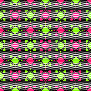 Dot textured pattern with pink and bright green - vector image