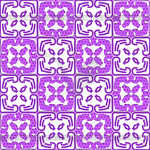 Geometrical deep purple ornament with texture - vector clipart