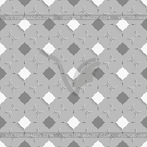 Geometrical ornament with gray and white squares - vector image