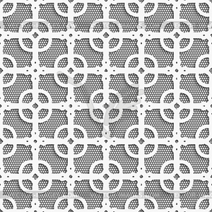 Geometrical ornament with white dots texture - vector image