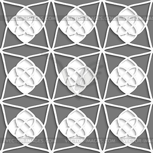 White geometrical ornament with white layering on - vector clipart / vector image