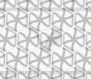 Geometrical ornament 3d hexagonal net - vector clipart