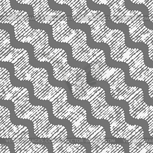 Geometrical ornament with diagonal dot textured - vector clipart