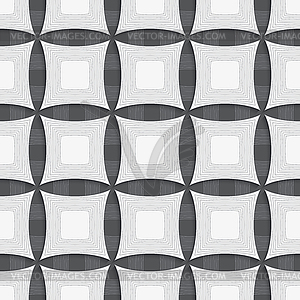 Geometrical ornament with gray squares - vector image