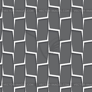 Geometrical ornament with white and gray vertical - vector clipart