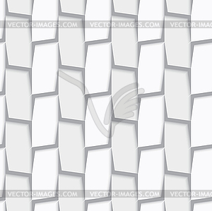 Geometrical ornament with white and light gray - vector clipart / vector image