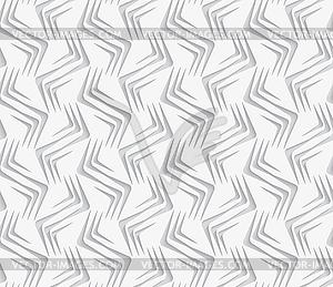 Geometrical ornament with white zig-zags - vector clip art