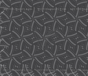 Repeating ornament gray and red lines forming - vector image
