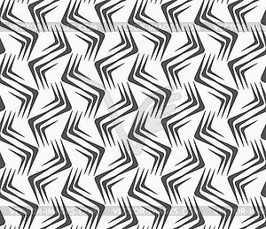 Repeating ornament vertical wavy corners - vector clip art