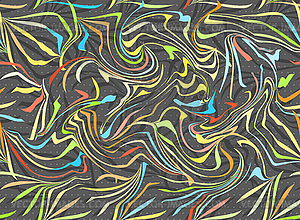 Textured ornament with colorful paint splashes - vector image