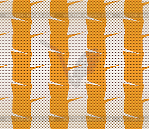 Textured ornament with orange and white vertical - vector EPS clipart