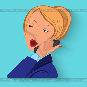 Customer service representative flat design - vector clipart / vector image