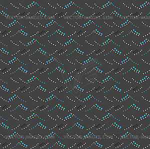 Colored geometrical pattern with blue dotted waves - vector clipart