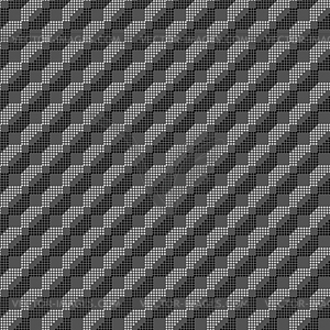 Monochrome pattern with black and gray dotted shape - vector image