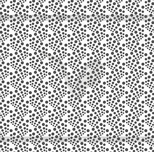 Monochrome pattern with black dot clusters - vector clipart