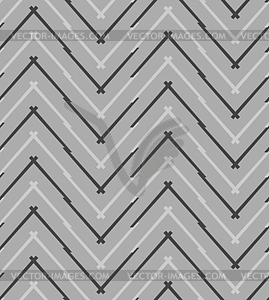 Monochrome pattern with gray and black chevron lines - vector clipart