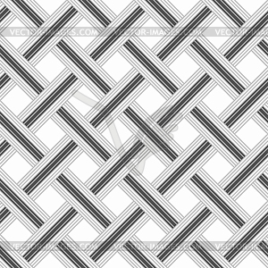 Monochrome pattern with light gray striped lattice - vector image