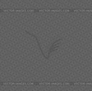 Monochrome pattern with many intersecting circles - vector image