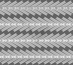 Monochrome pattern with striped white chevron on - vector clipart