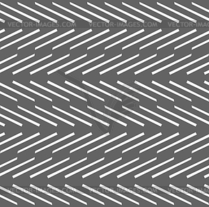 Monochrome pattern with white diagonal short lines - vector image