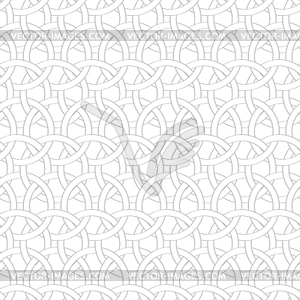 3D interlocking circles - white & black vector clipart