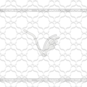 3D white rounded shapes forming grid - vector clipart
