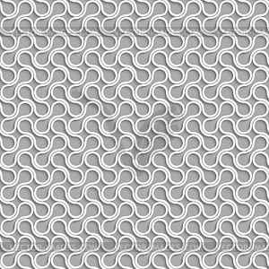 3D white shapes on gray background - vector image