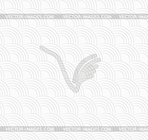 3D white textured overlapping half circles - vector clipart