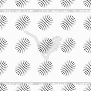 Gray ornament diagonal bulging small shapes - vector clip art