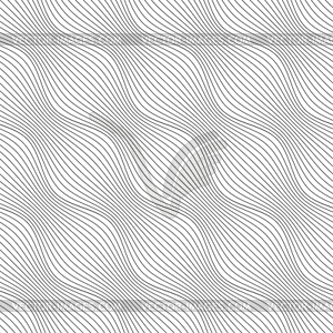 Gray ornament diagonal bulging waves - vector clipart