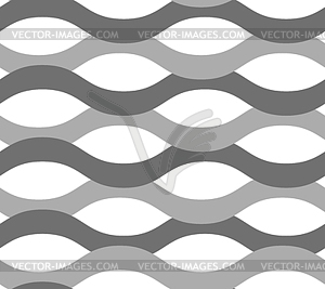 Gray ornament with overlapping waves - vector clipart