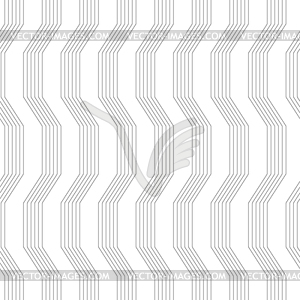 Gray ornament with warping stripes - vector image