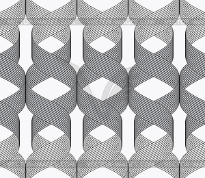 Ribbons dark and light spirals pattern - vector image
