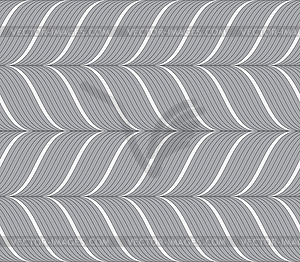 Ribbons gray horizontal chevron pattern - vector clipart