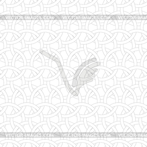 Slim gray circle interlocking ornament - vector image