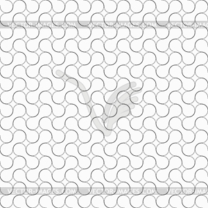 Slim gray rounded shapes ornament - vector image